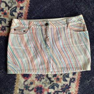 PAUL SMITH PINK LABEL mini skirt with stitching